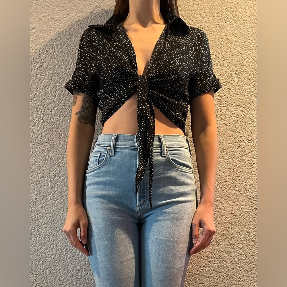 Urban Outfitters Tie Front Crop Top